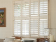 Interior White Basswood /PVC/MDF Cafe Style Window Shutter Window