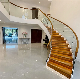 Antique Spiral Staircase Glass Balustrade Staircases in Foshan Apartment Wood Staircase