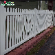 Spiked 4FT Decorative White Garden Plastic PVC Picket Fence Panels Vinyl