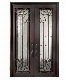  Luxury Residential Entry Doors Black Security Front Door Iron Wrought with Shipping Prices