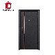 Black Color Power Coating Surface Steel Security Main Entrance Door