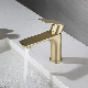  Single Hole Deck Mounted Brass Chrome Plated Cold Countertop Silver Color Faucet