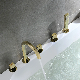  Bathroom Basin Faucet 5PCS Full Brass Bathtub Shower Set Matte Black Mixer Taps