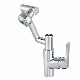 Rotating Water Outlet Pipe with Temperature Display Chrome Square Bathroom Tap