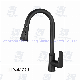  Huadiao Kitchen Sink Faucet Luxury Kitchen Sink Faucet with Pull out Sprayer Black Kitchen Faucet