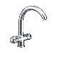 Gooseneck Dual Handle Surface Mounted Sink Faucets