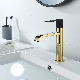 Momali Popular Selling Brushed Gold Brass Basin Faucet for Bathroom Shower Room