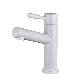 CNC Machine Part Standard Bathroom Single Lever White Basin Faucet