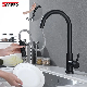 Sanipro 304 Stainless Steel Black Automatic Sensor Sink Kitchen Water Tap Mixer Smart Induction Touch Pull Down Sprayer Faucet