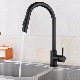 Automatic Sensor Faucet Hot and Cold Kitchen Faucet Black Pull out