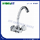 Sanitary Ware Mixer Double Handle Faucet Brass Cartridge Zinc Faucet (FT205-114)