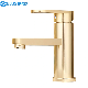 High Quality Gold Space Aluminium Anodized Surface Single Handle Basin Faucet