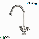  304 Stainless Steel Three Holes Deck Mounted Cross Handle Mixer Faucet