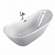  Freestanding Ellipse Skirt Acrylic Bathtub with E0 Environmental Protection Level for Five Star Hotel