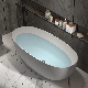 High Quality Artificial Stone Bathroom Bathtubs Furniture White Round Acrylic Bath Tubs