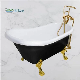 CE Modern Bathroom 59 Inch Bathtub Acrylic Black Slipper Clawfoot Bath Tub