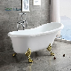 China Bath Tubs Hot High Back Golden Feet Acrylic White Clawfoot Bathtub