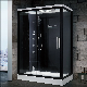 Hotaqi Luxury Black Rectangle Freestanding Good Quality Steam Shower Room