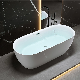 Factory Manufacturer High Quality Oval Porcelain White Soaking Freestanding Acrylic Bathtub