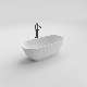 Hot Sale Products Oval Boat Shaped Rectangular Bottom Freestanding Solid Surface Bathtub