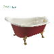 CE Sale Classical Bathroom 4 Golden Foot Slipper Bathtub Antique 67′ ′ Big Red Clawfoot Bath Tubs