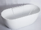 Classical Oval Free Standing Bathtub with Faucet Deck for Promotion in Europe