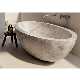 Custom Luxury Bathroom Natural Stone Limestone Granite Oval Beige Marble Bath Tub Marble Bathtub