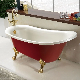 Luxury Victorian Freestanding Red Vintage Acrylic Bath Tubs