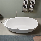  New Design Freestanding Stone Bathtub Solid Surface White Matt Stone Bathtubs