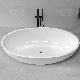 Kkr Modern White Floor Standing Solid Surface Bathtub