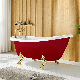 White Polished Chrome Aqua Eden Tub with Faucet Drain and Lines Ceramic Clawfoot manufacturer