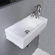  High Quality Square Wall Mount Art Single Bowl Sink Bathroom Ceramic Wash Basin