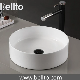 Round Porcelain Vessel Sink Art Basin slim creamic bathroom sink