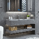 Integrated Wall Hung Artificial Stone Basin Bathroom Rock Plate Porcelain Cabinet