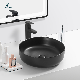 High Quality Popular Design Sanitaryware Ceramic Matt Black Wash Basin Sink