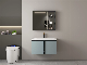 Bath Room Cabinet Set Vanity Home or Hotel Bathroom Vanity with LED Light Makeup Mirror Wall Hung Vanity Basin