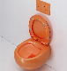 Cheap Sanitary Ware Wall Hung Toilet Orange Matte Color Quick-Release Cover