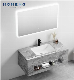 European Style Bathroom Furniture Wall Mounted Rock Plate Cabinet Luxury Bathroom Vanities with Sink