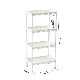  4 Tier Plastic Storage Rack Floor Standing Shelves Holder for Kitchen Bathroom Bedroom