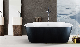 Black Acrylic Freestanding Bathtub with Cloud Patterns