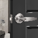  Privacy Door Lever Lock Set Bedroom Bathroom Brushed Nickel Keyless Door Handle