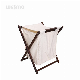  Rubber Wood Laundry Bathroom Accessories Basket
