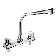 Double Handle ABS Plastic Kitchen Faucet with Good Chrome Plate