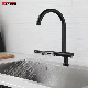 Sanipro Fly Water New Design Waterfall Outlet Washing Vegetable Fruit Black Gun Gray 304 Stainless Steel Sink Tap Kitchen Faucet