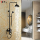 Sanipro Luxury Vintage Bronze Faucets Mixer Taps Bathroom Antique Brass Shower Set