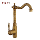 Fyeer Antique Brass Traditional Deck Mounted Single Hole Bathroom Basin Faucet manufacturer