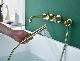 Double Holes Dual Handle Bathtub Mixer Chrome Gold Bath Bathtub Bathroom Brass Faucet Tap Shower Mixer manufacturer