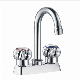  Double Plastic Handle Chroming Lavatory Basin Faucet