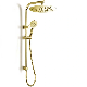  Multifunction Shower Head Handheld Gold Shower Brushed Gold Bathroom Shower Set Douche