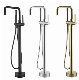  Brass European Style Floor Mounted Tub Filler Bathroom Shower Faucet Freestanding Bathtub Faucet Floor Stand Tap